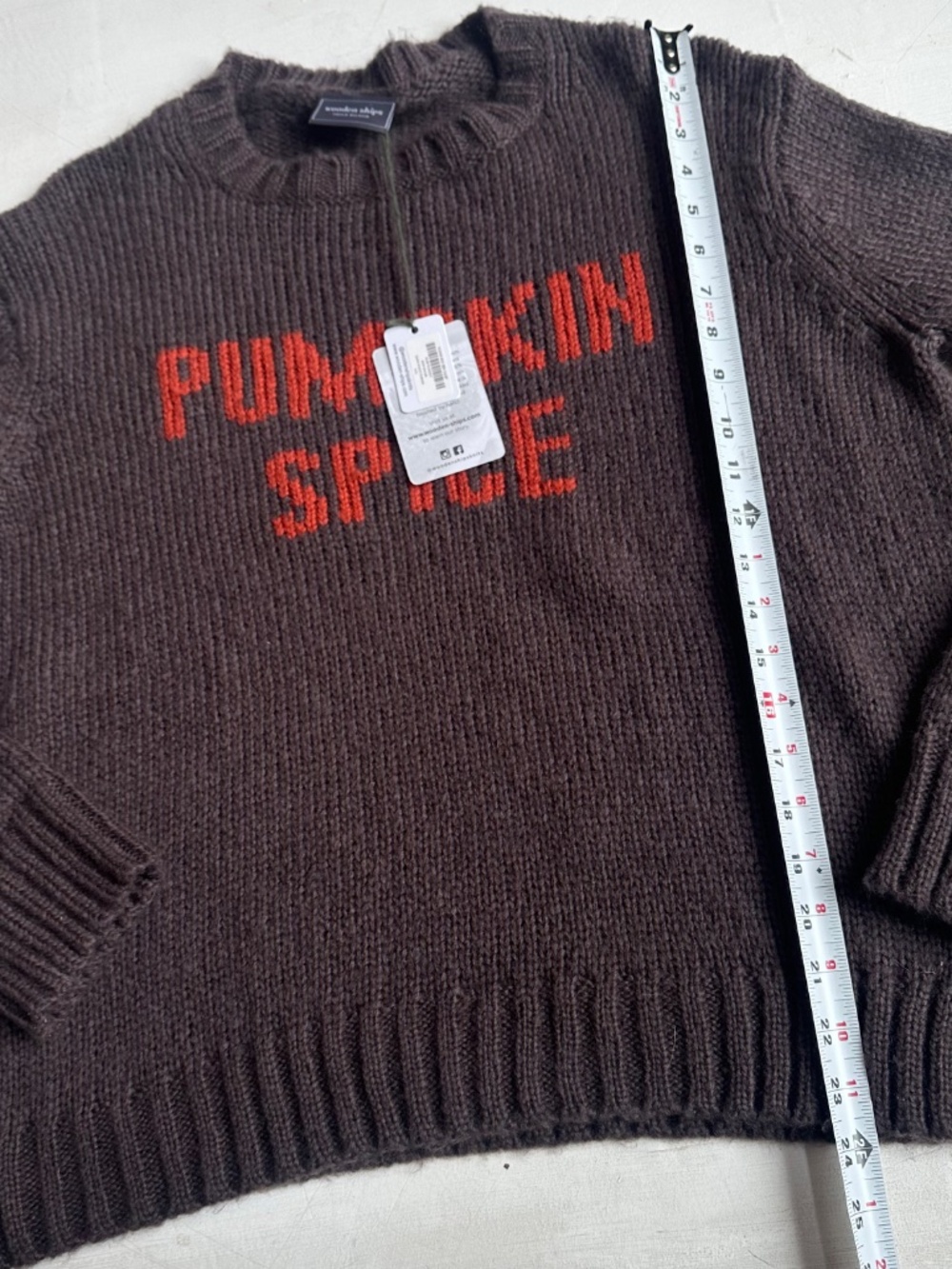 NWT Wooden Ships Pumpkin Spice Mohair Wool Blend Sweater - Picture 8 of 9